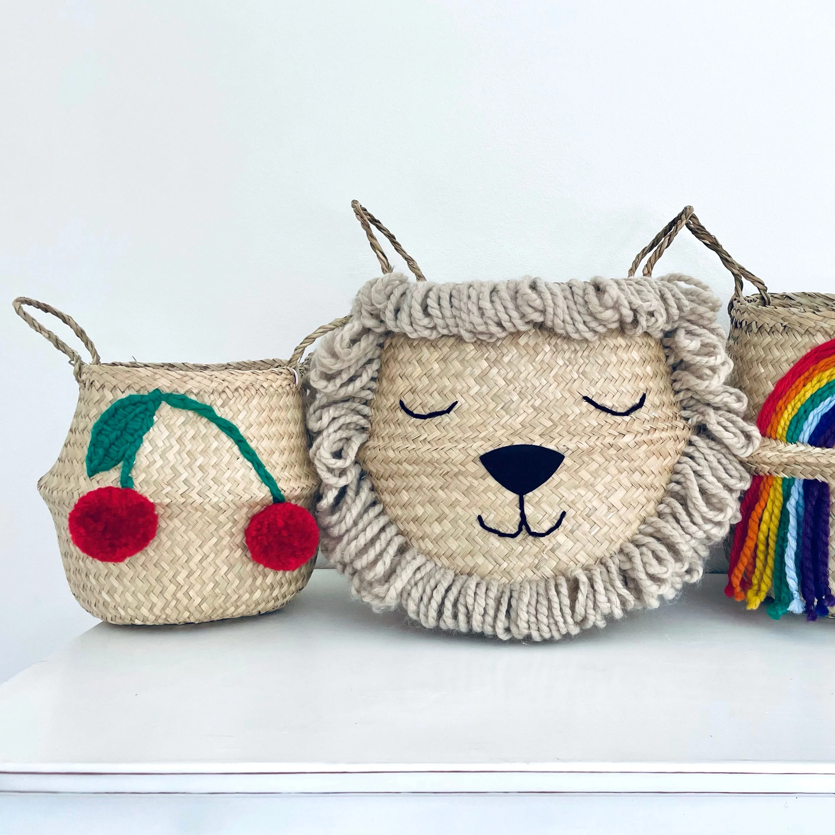 Cherry Handwoven Toy Storage Basket (Large) - Image 3