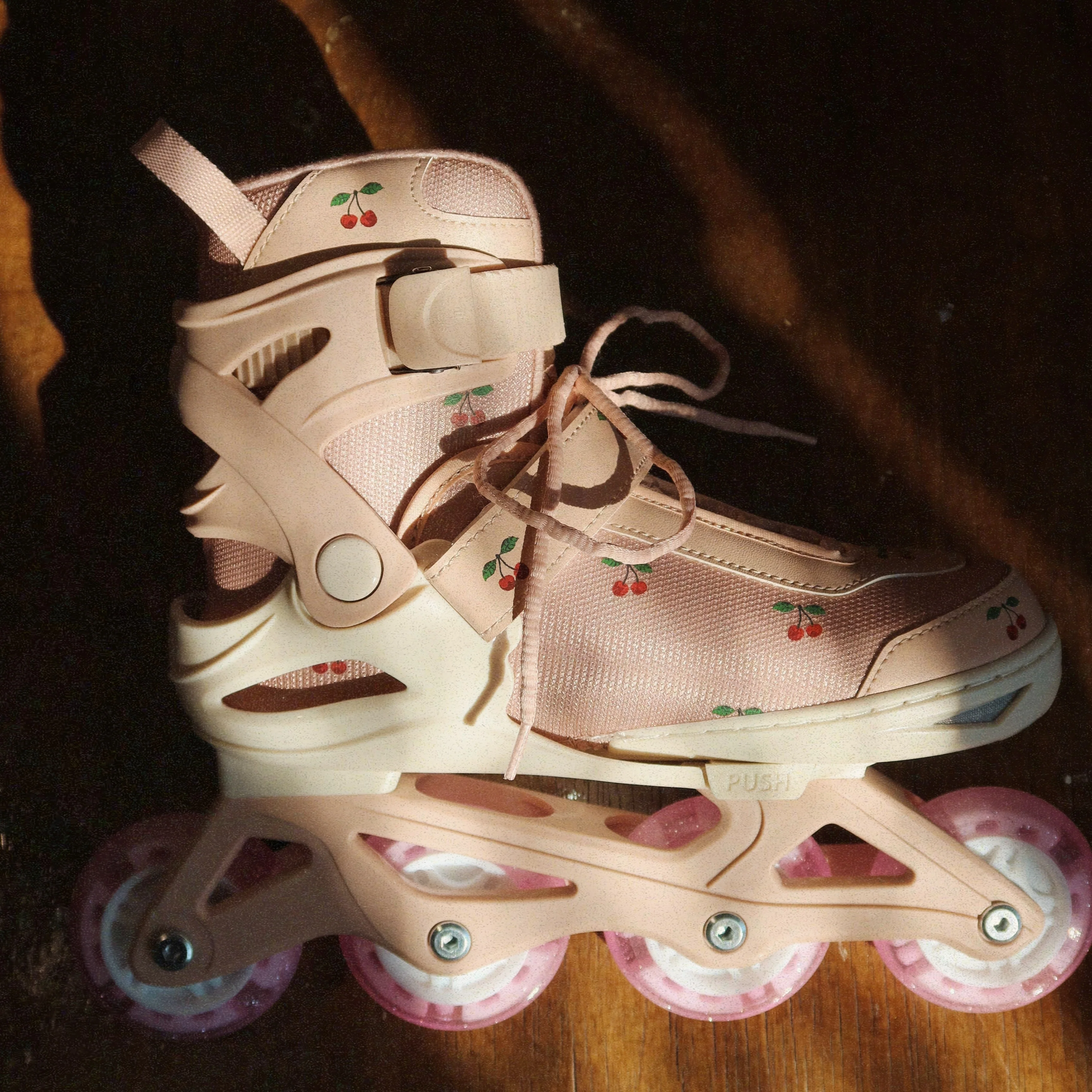 Cherry Print Light Up Adjustable Roller-skates - Image 2