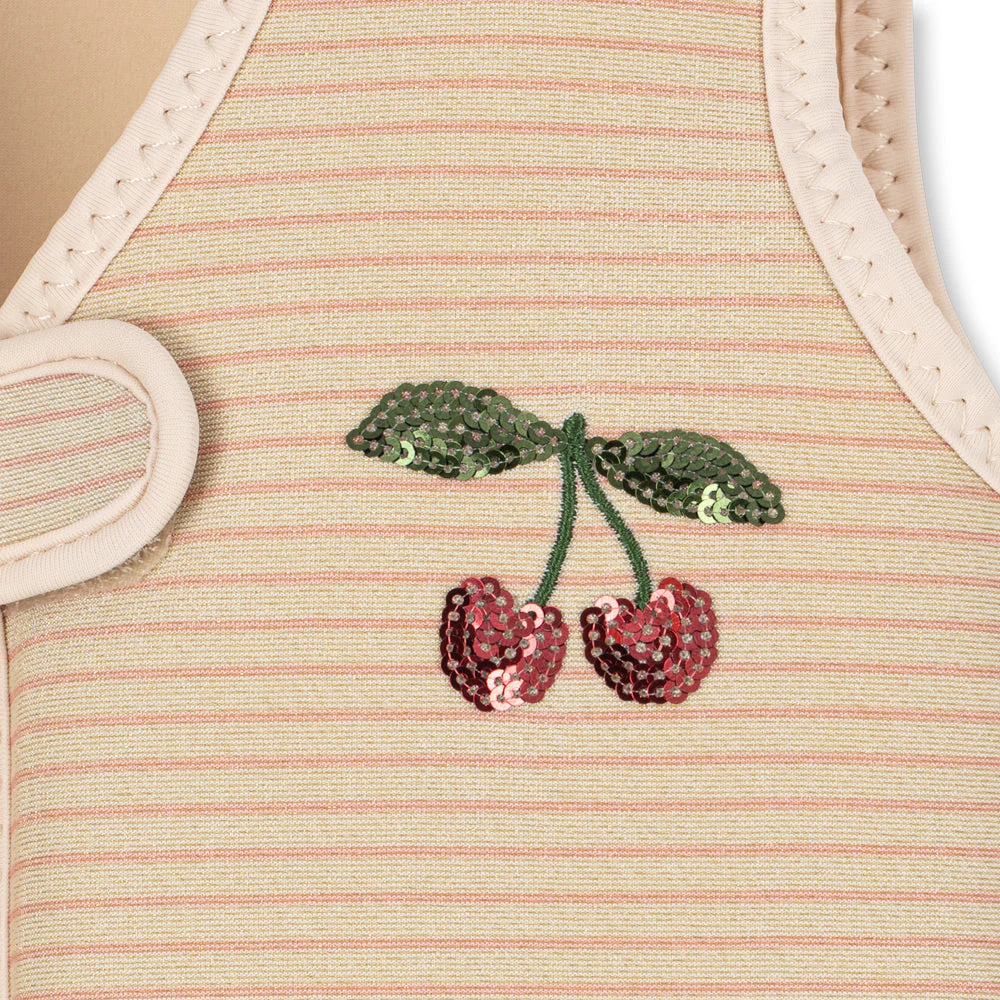 Cherry Stripe Neoprene Swim Float Vest (Rose Stripe) - Image 4