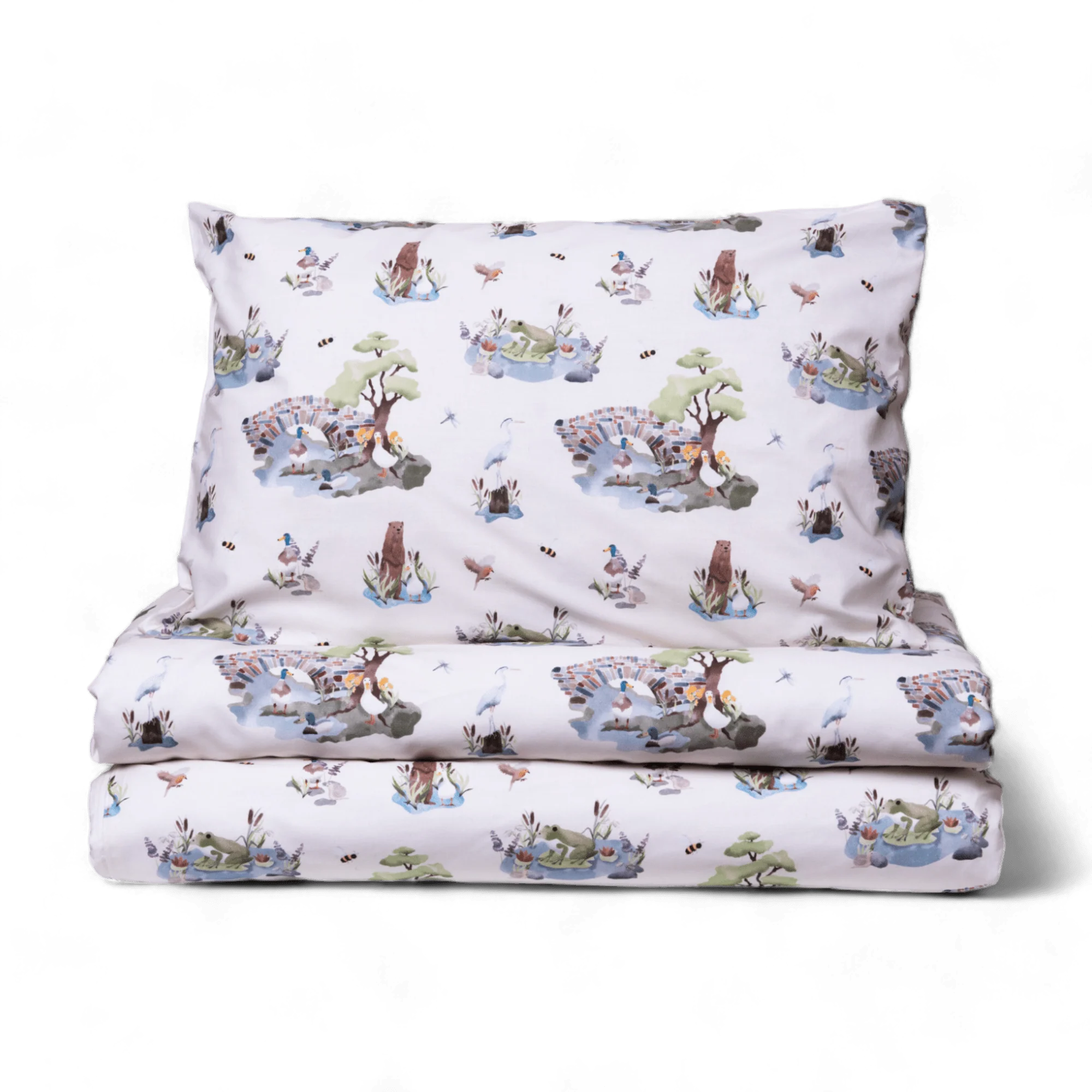 Waterside Scenes Reversible Cotton Duvet and Pillow Bedding Set - Image 5
