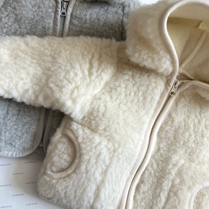 Ciara 100% Wool Hooded Coat (Milk) - Image 5