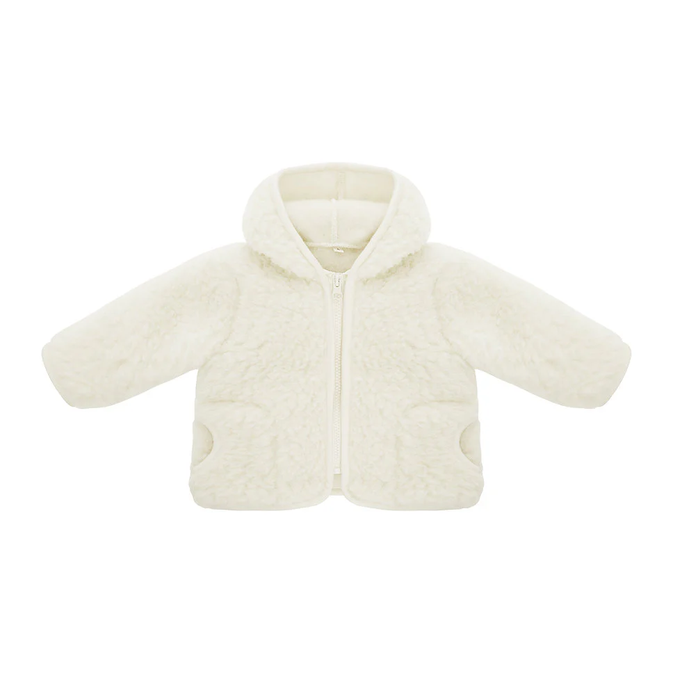 Ciara 100% Wool Hooded Coat (Milk) - Image 7