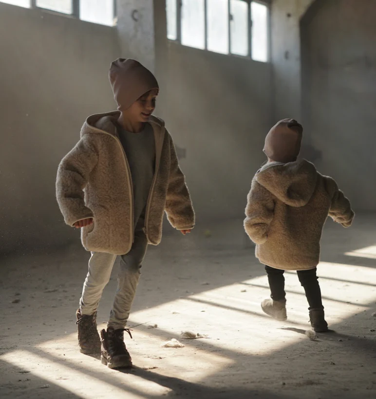 Ciara 100% Wool Hooded Coat (Biscuit) - Image 5