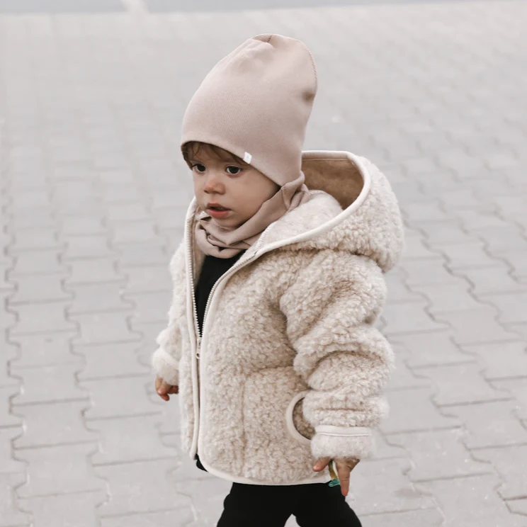 Ciara 100% Wool Hooded Coat (Biscuit) - Image 7
