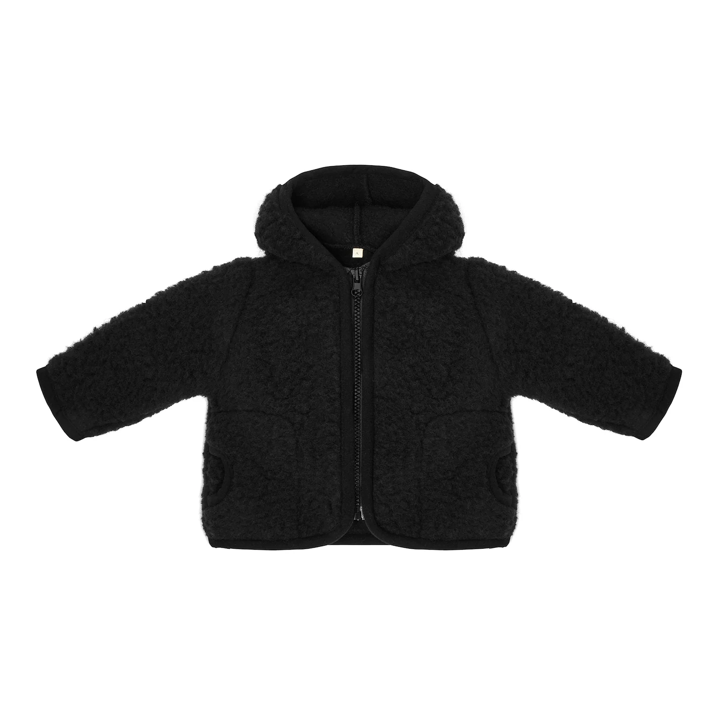 Ciara 100% Wool Hooded Coat (Black) - Image 4