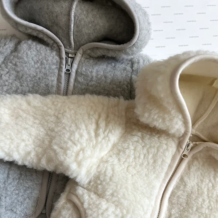 Ciara 100% Wool Hooded Coat (Grey) - Image 10