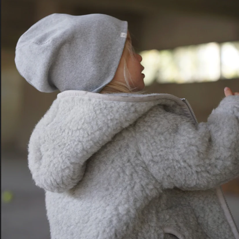 Ciara 100% Wool Hooded Coat (Grey) - Image 4
