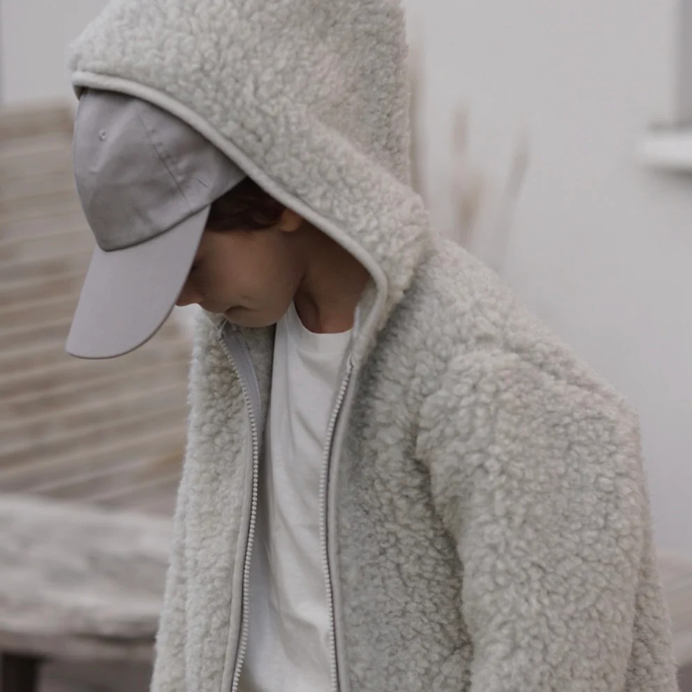 Ciara 100% Wool Hooded Coat (Grey) - Image 5