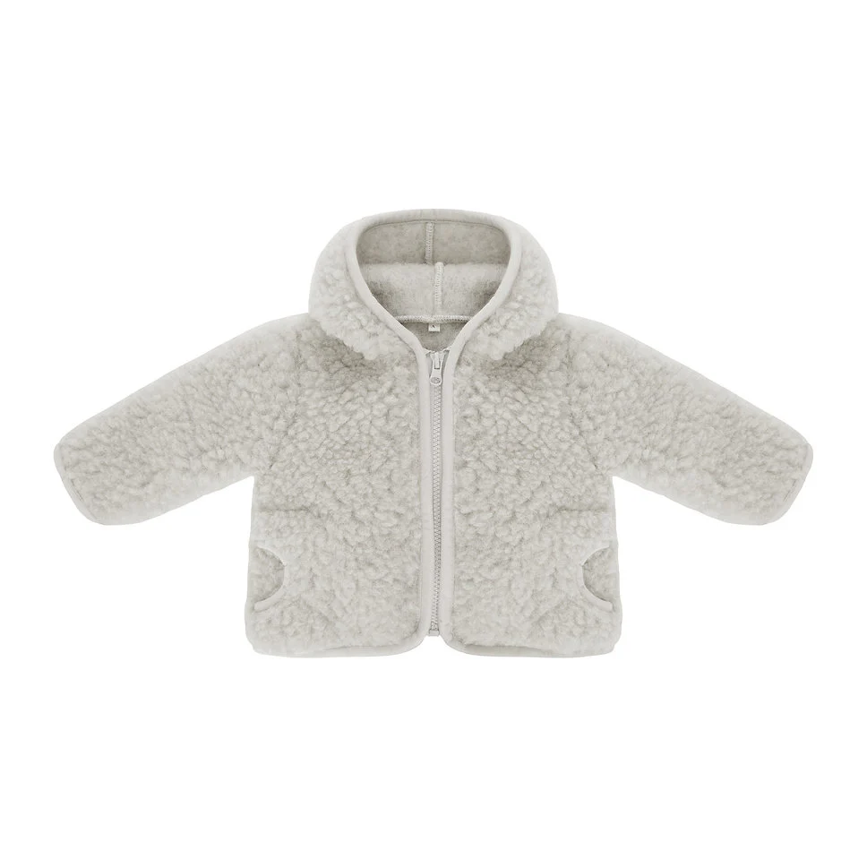 Ciara 100% Wool Hooded Coat (Grey) - Image 9