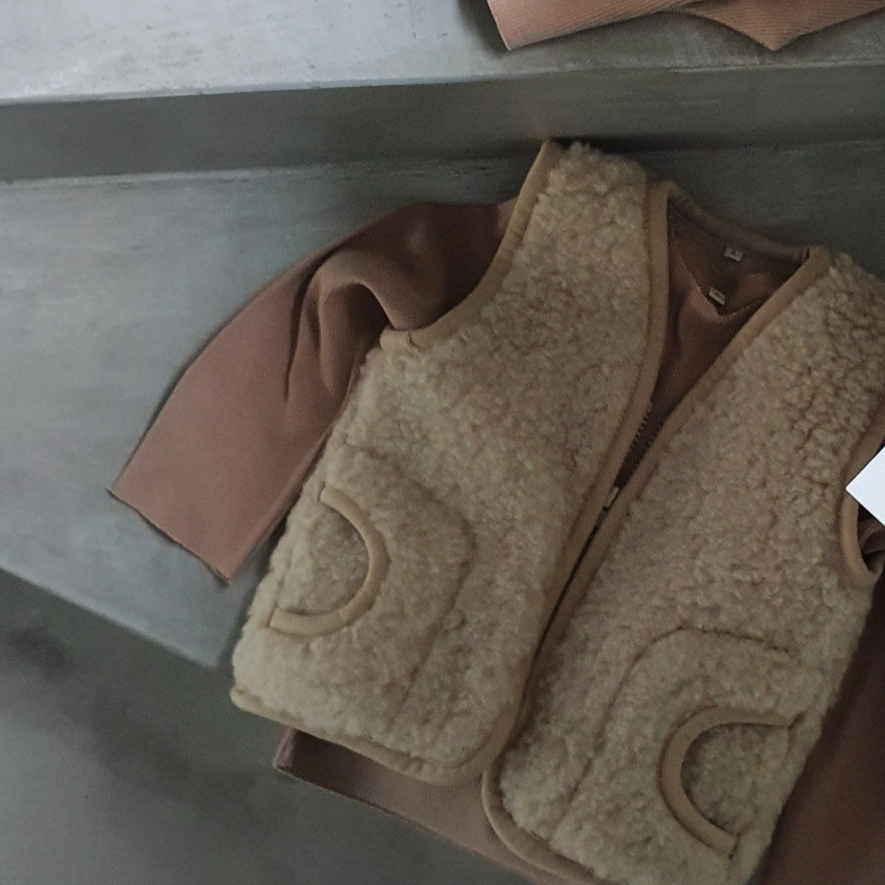 Clara 100% Wool Vest with Lining (Latte) - Image 6
