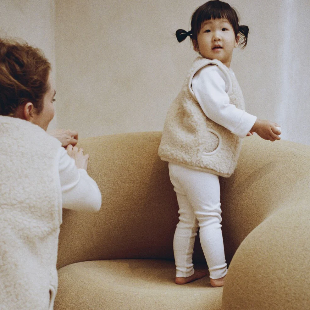Clara 100% Wool Vest with Lining (Latte) - Image 8