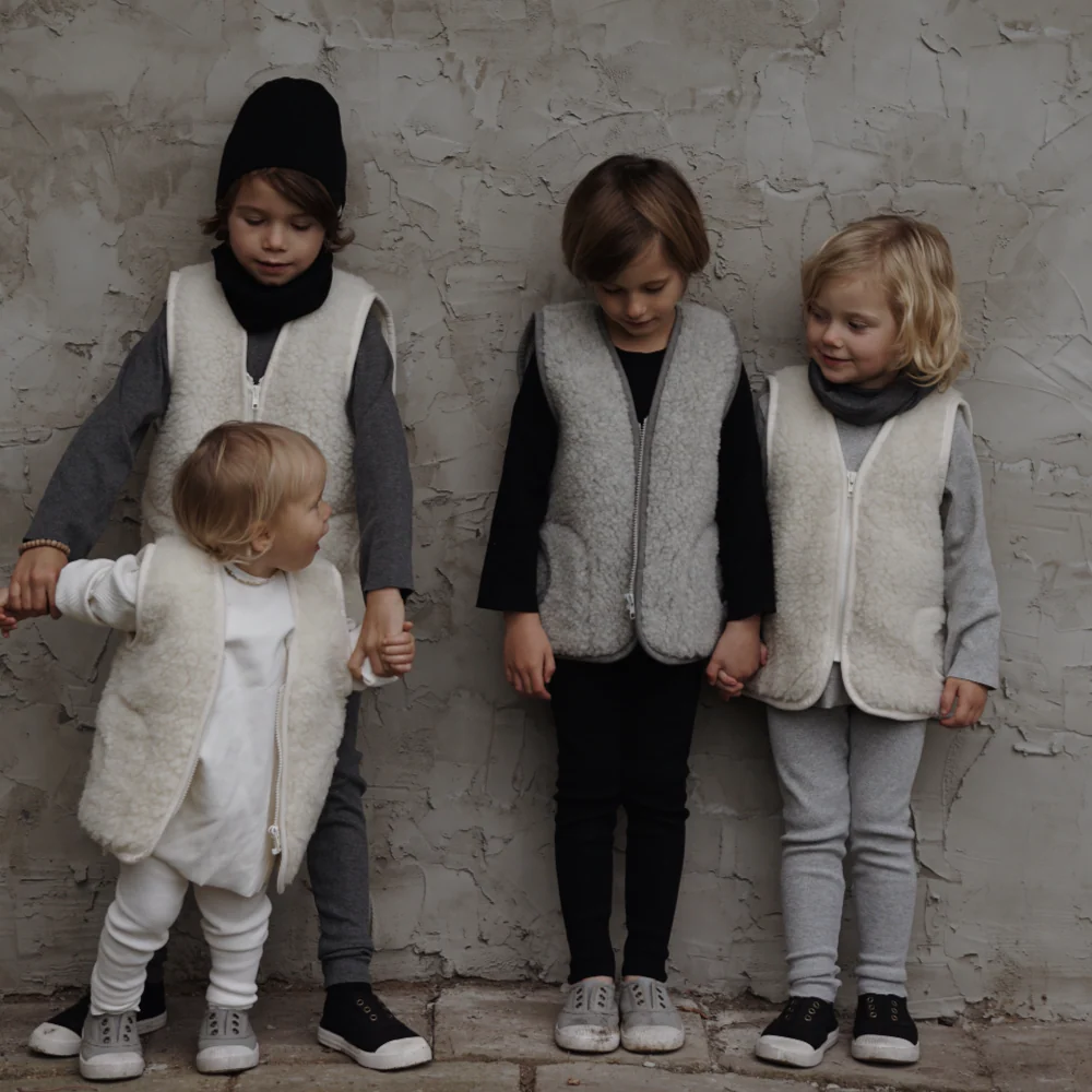 Clara 100% Wool Vest with Lining (Grey) - Image 5