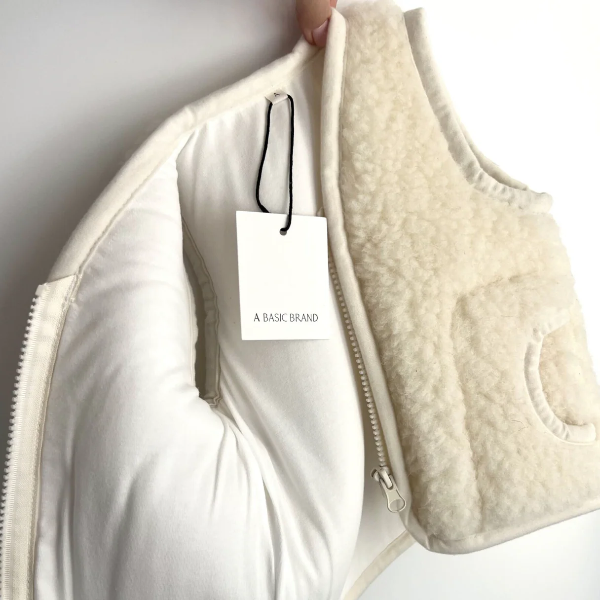 Clara 100% Wool Vest with Lining (Milk) - Image 4