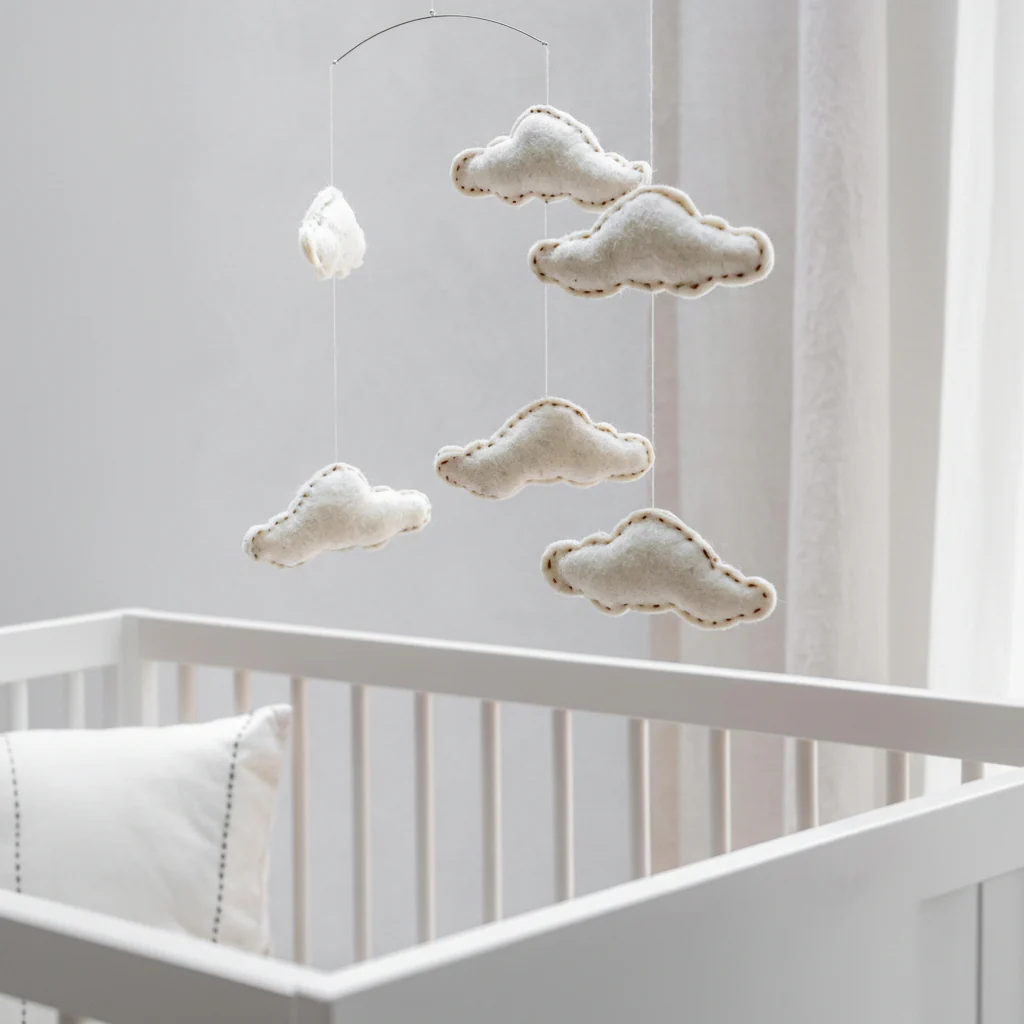 Classic Nursery Clouds Hanging Mobile - Image 2