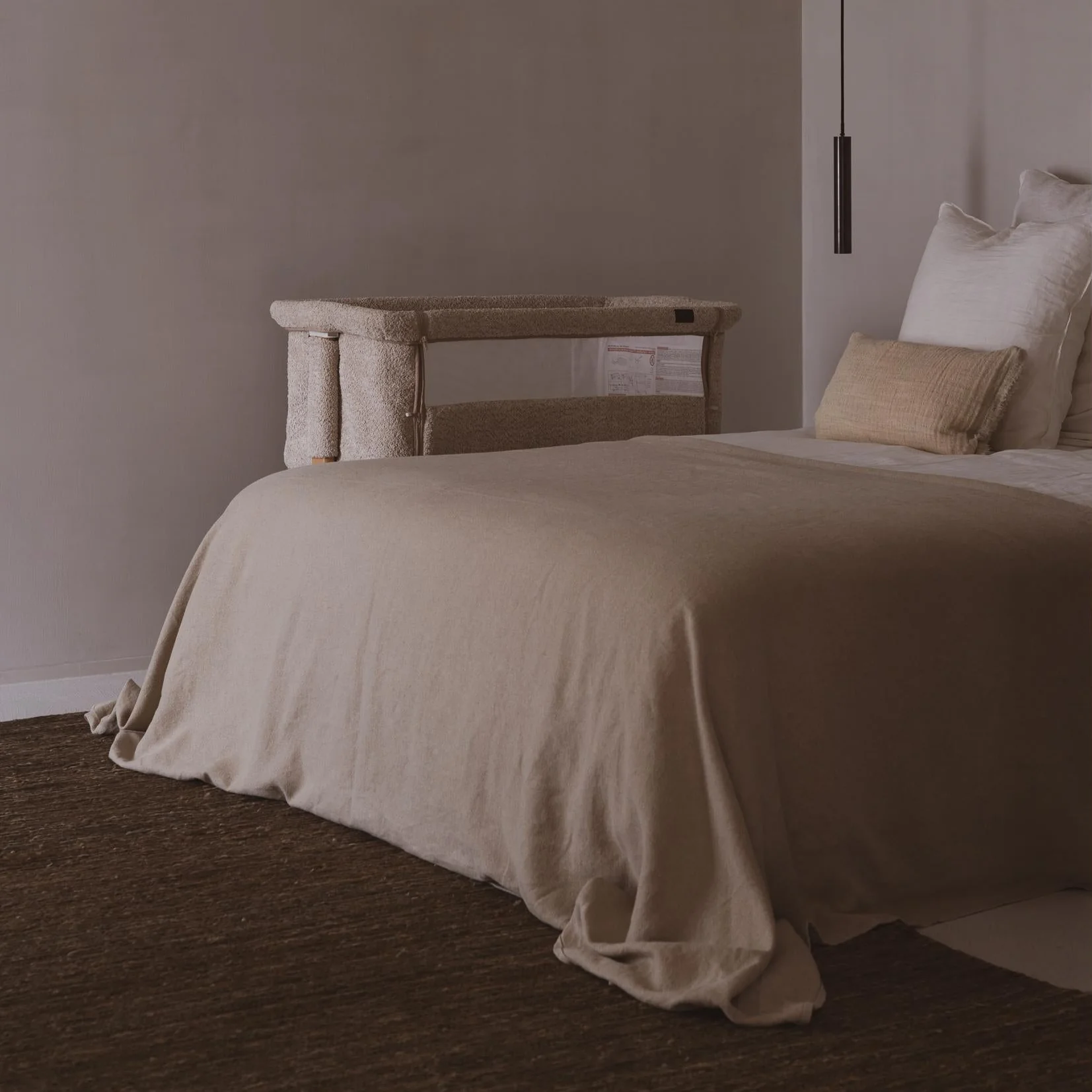 Co-Sleeper Side by Side Baby Crib (Boucle Sheep) - Image 4