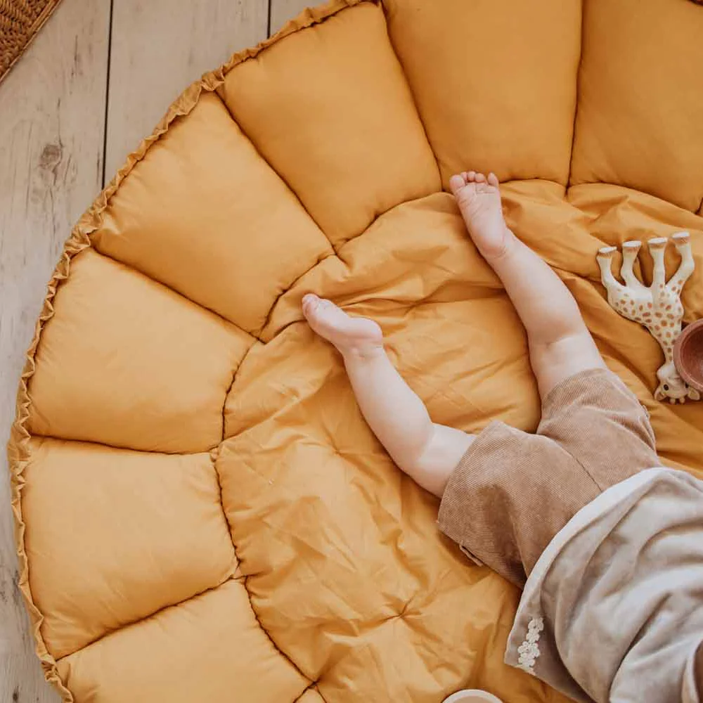 Coco Bloom Baby Nest and Playmat (Mustard) - Image 3