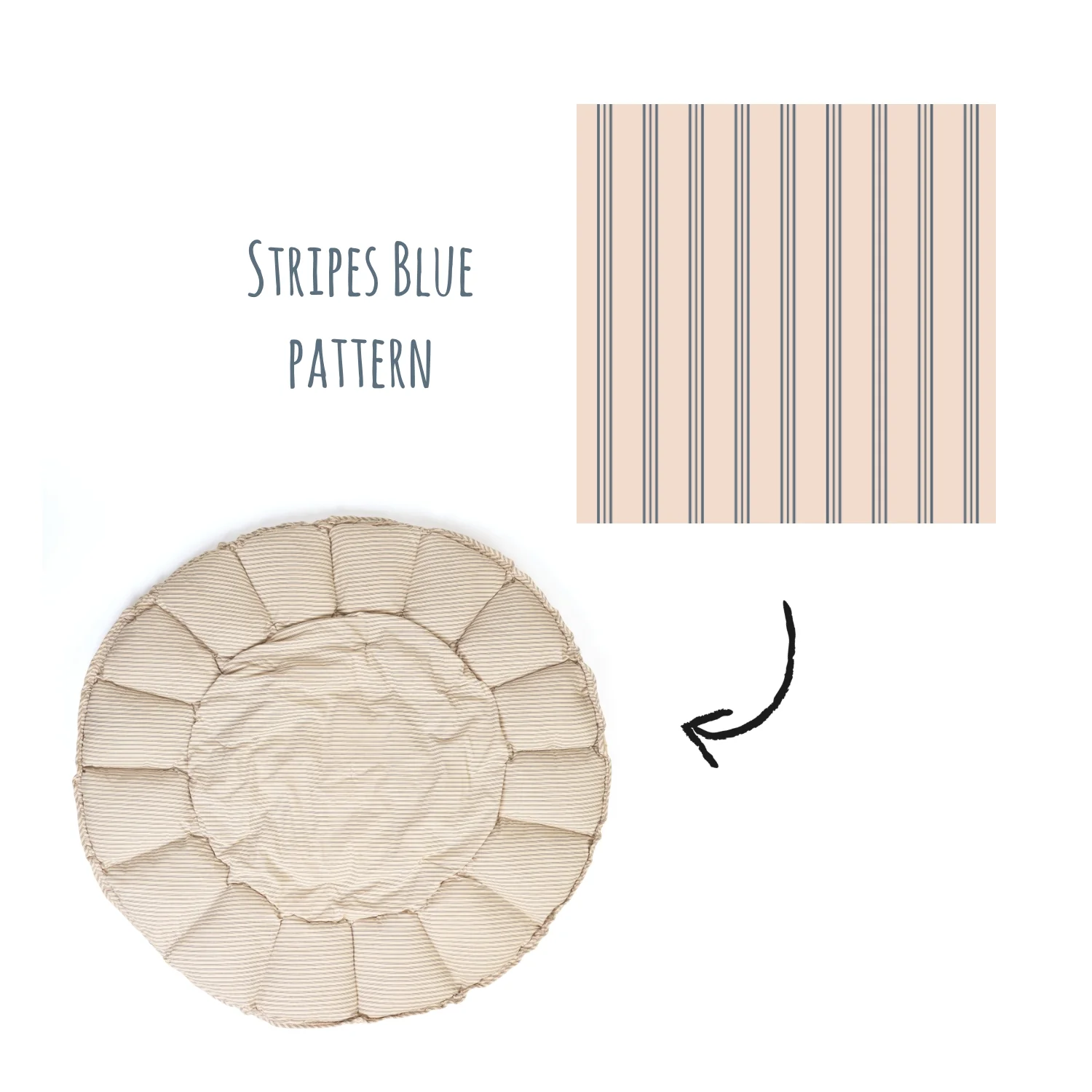 Coco Bloom Baby Nest and Playmat (Stripes Blue)-PRE ORDER END OF APRIL - Image 14