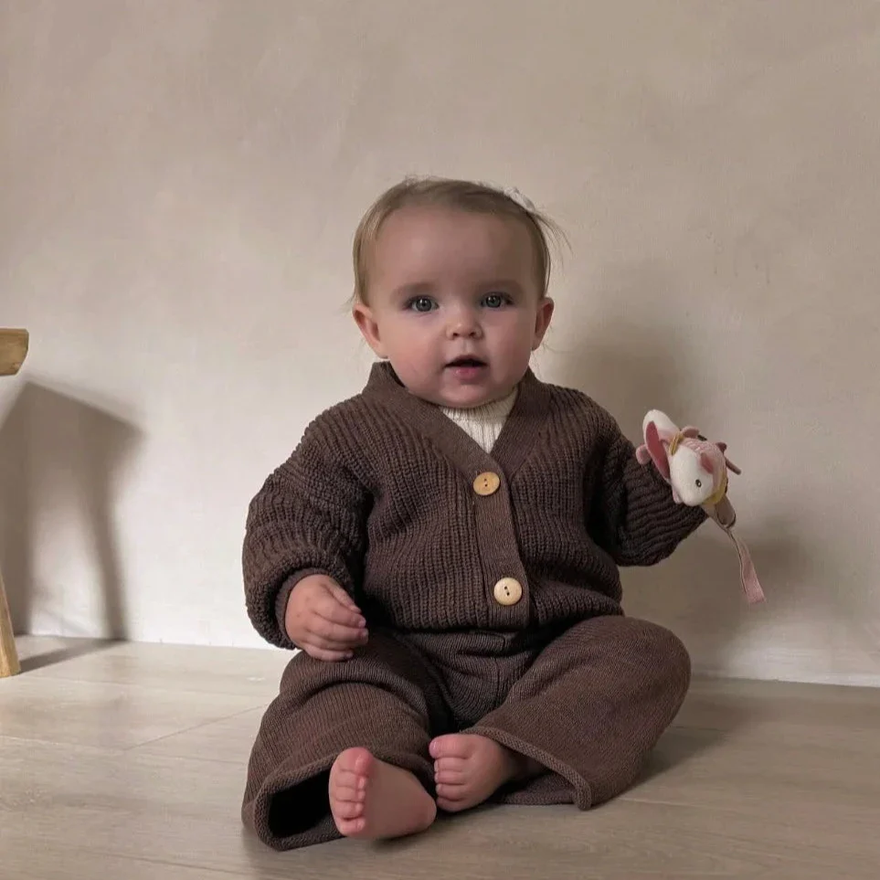 Cocoa Teddy Oversized Cotton Cardigan