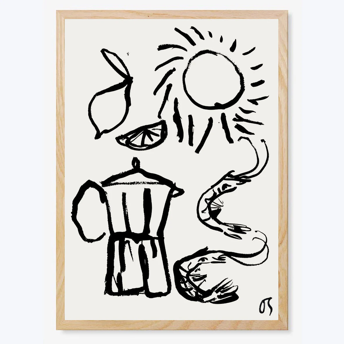 Coffee and Prawns Art Print - Image 2