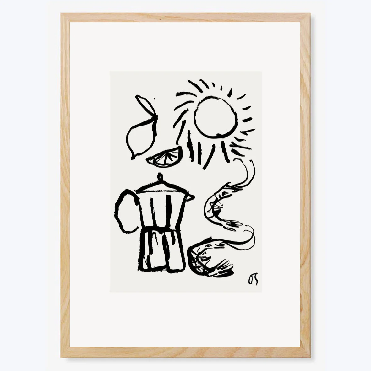 Coffee and Prawns Art Print - Image 3