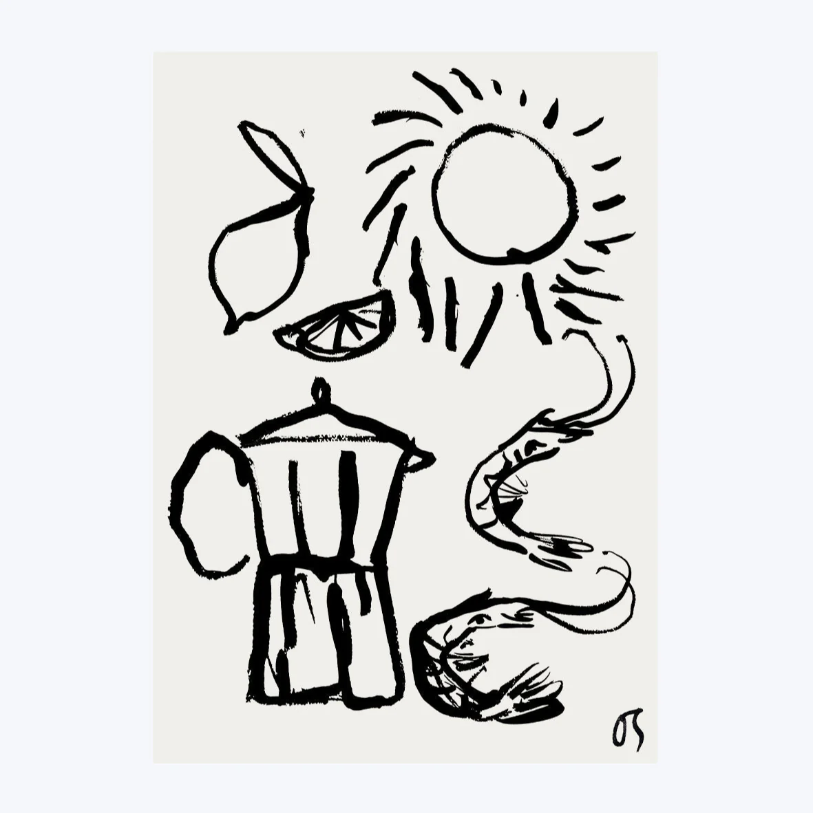 Coffee and Prawns Art Print - Image 4