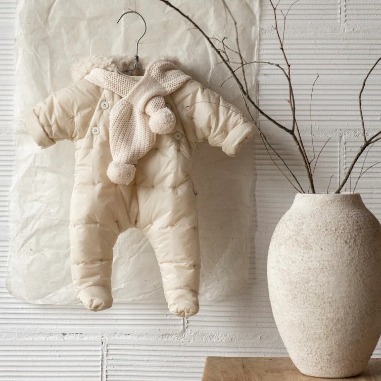 Cohen Quilted Baby Winter Suit (Ecru) - Image 3