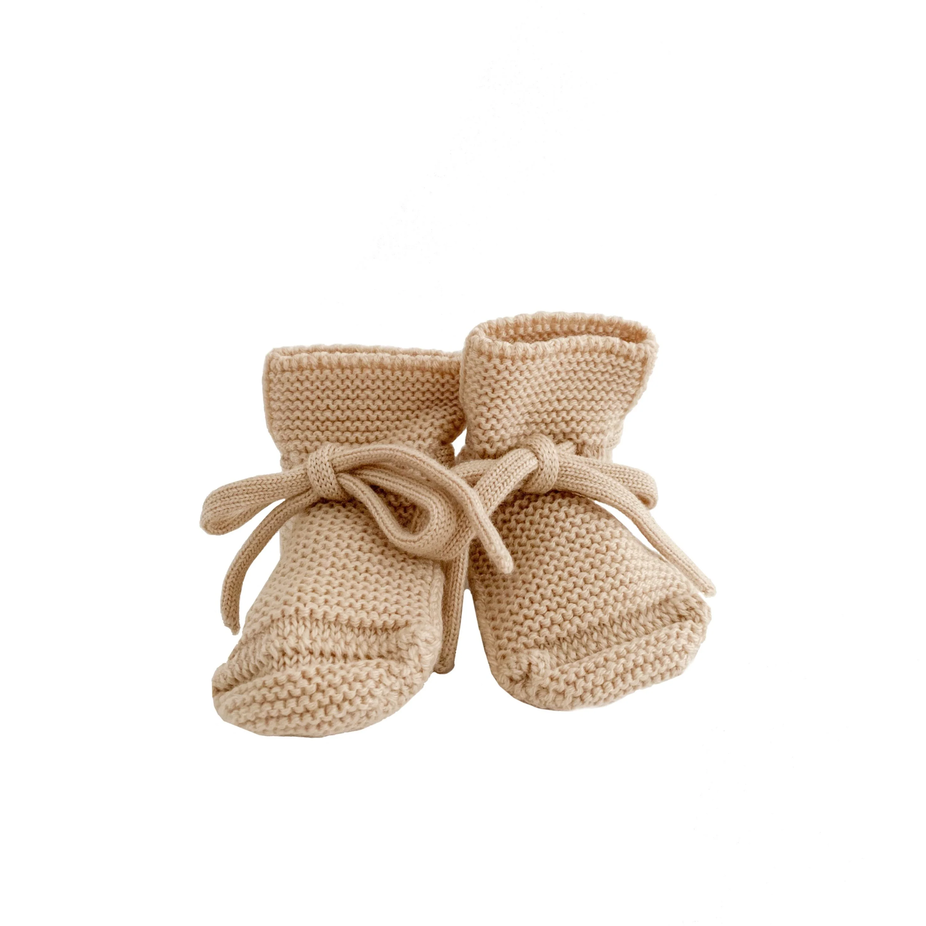Merino Wool Baby Booties (Oat) - Image 7