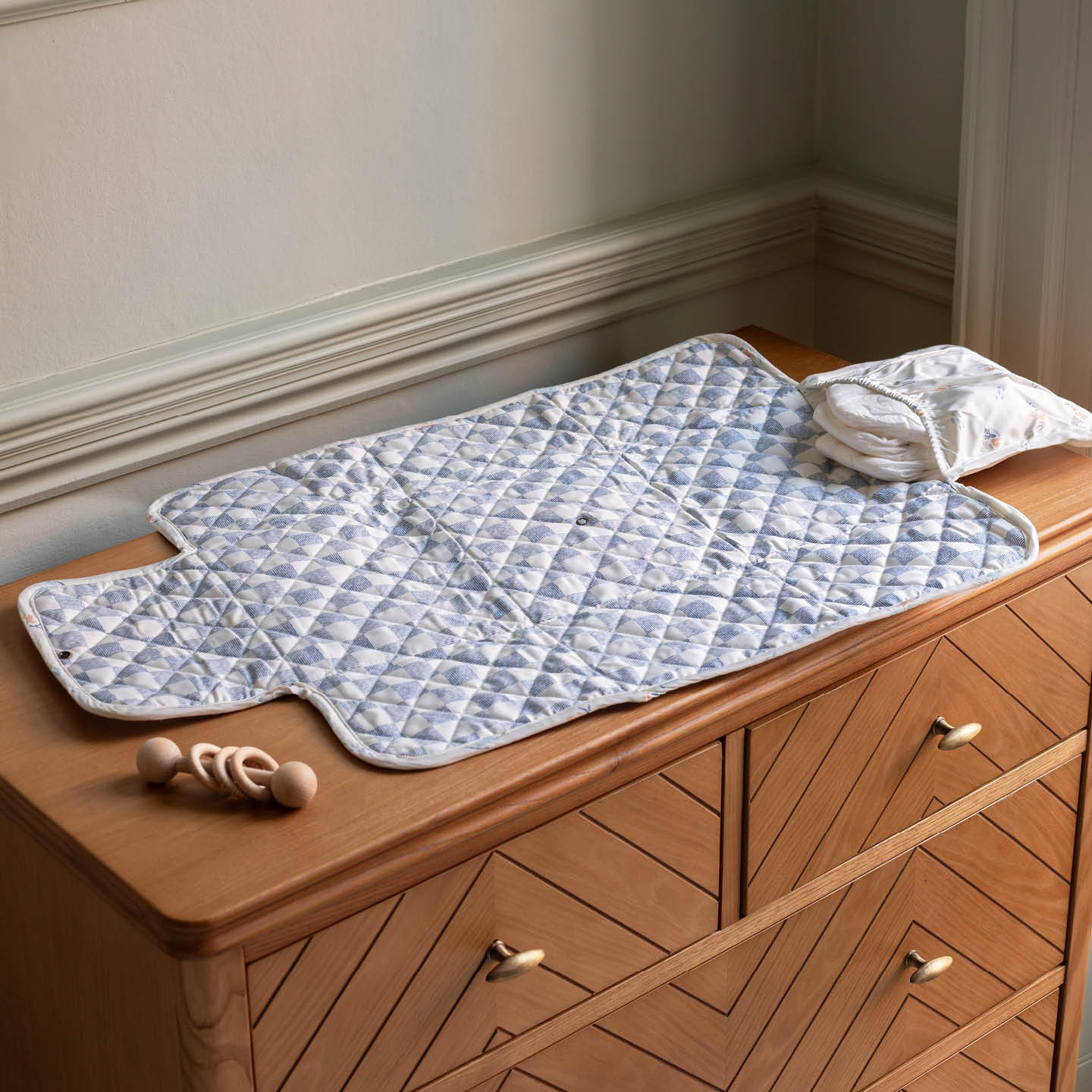 Cotton Travel Baby Changing Mat (Coastline) - Image 2