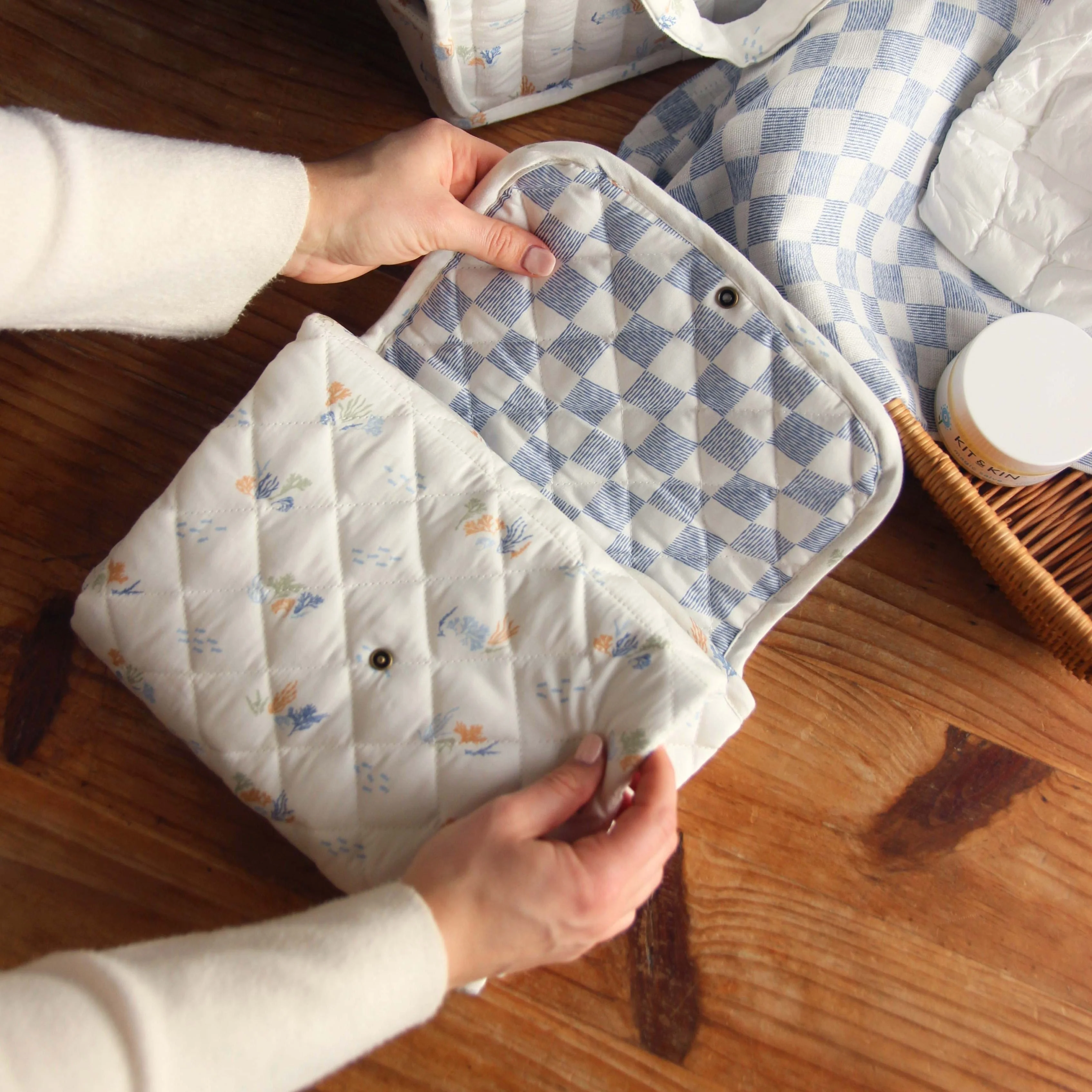 Cotton Travel Baby Changing Mat (Coastline) - Image 4