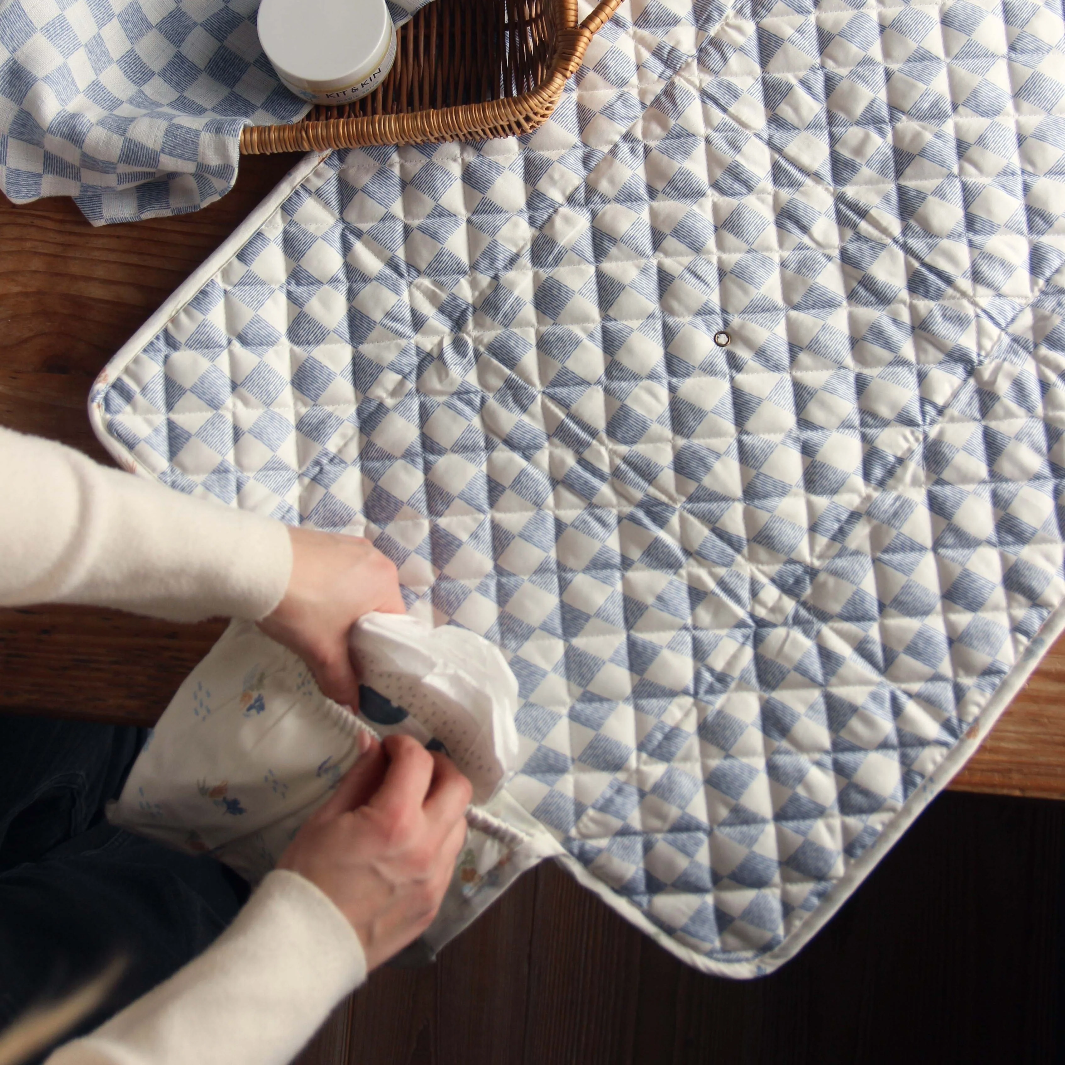 Cotton Travel Baby Changing Mat (Coastline) - Image 6