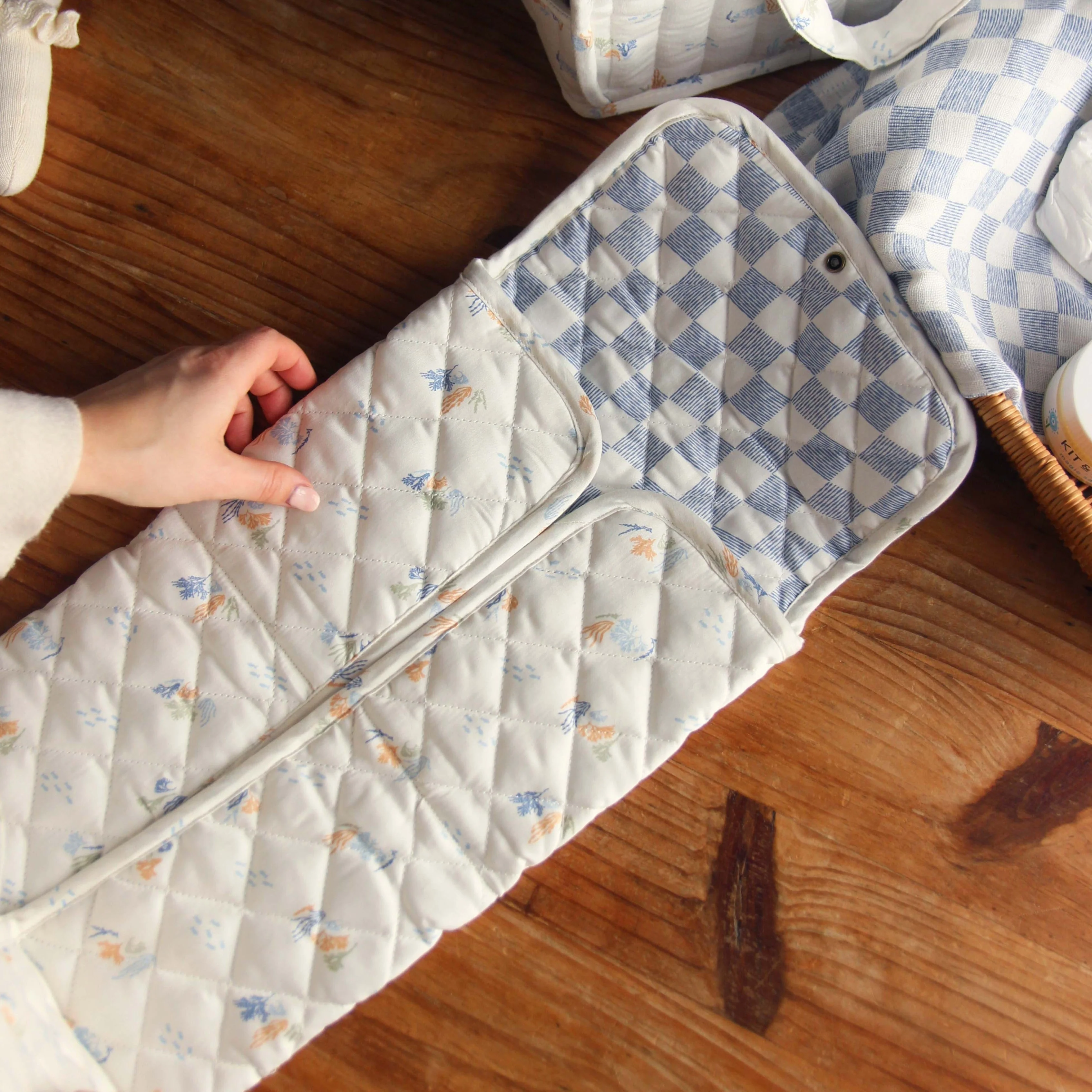 Cotton Travel Baby Changing Mat (Coastline) - Image 7