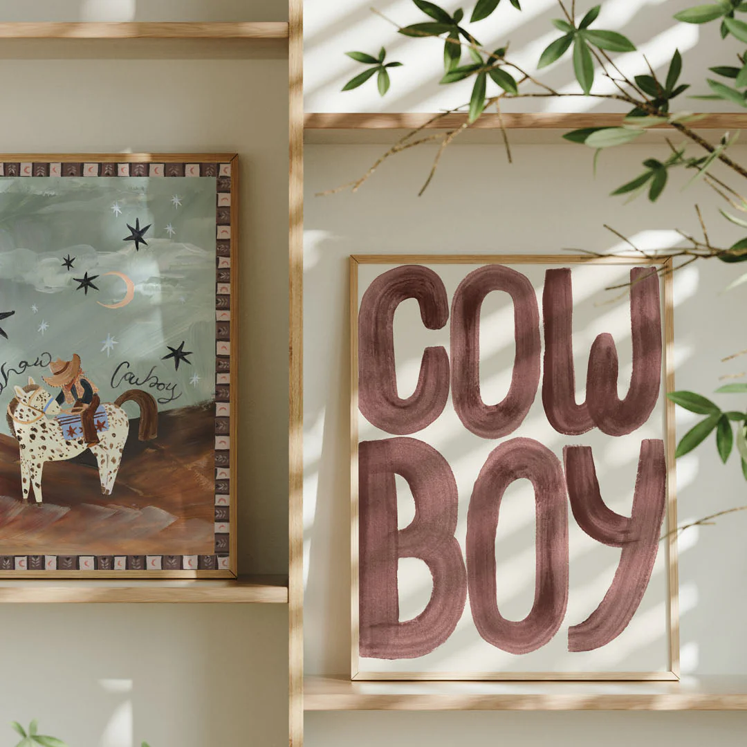 Cowboy Word Art Print - Image 2