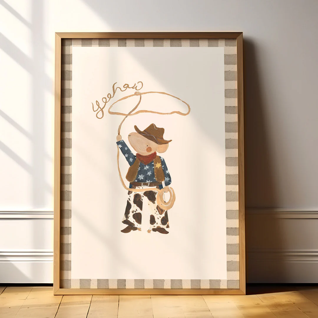 Cowboy Mouse Art Print