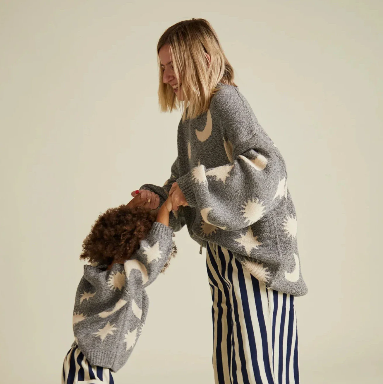 Cozmo Midnight Moon Star Print Knitted Sweater - Image 12