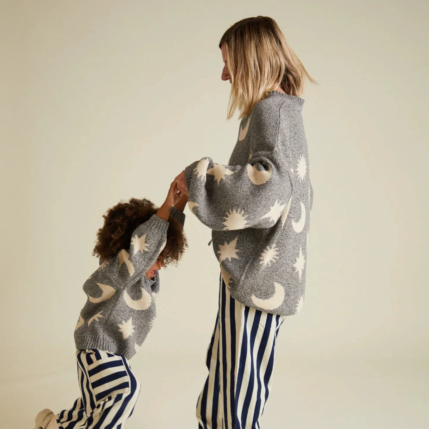 Cozmo Midnight Moon Star Print Knitted Sweater - Image 13
