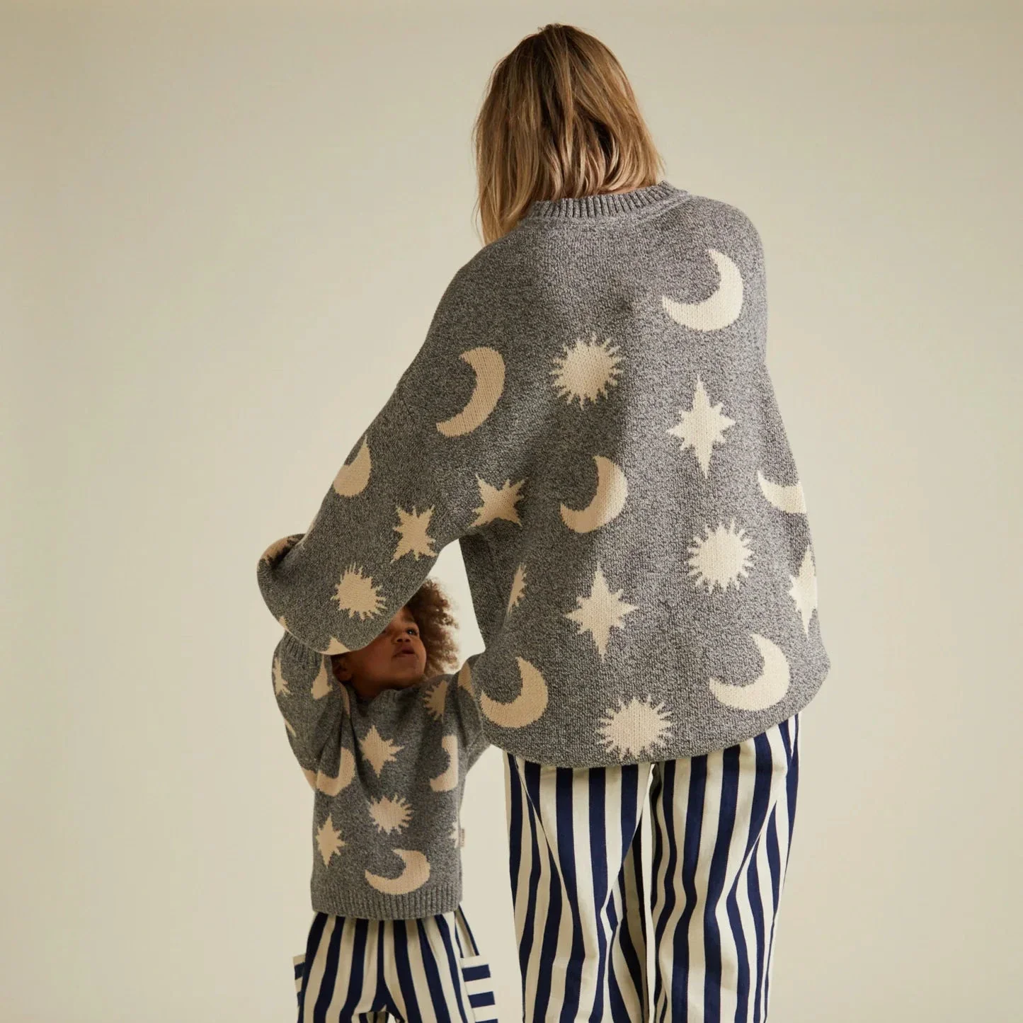 Cozmo Midnight Moon Star Print Knitted Sweater - Image 3