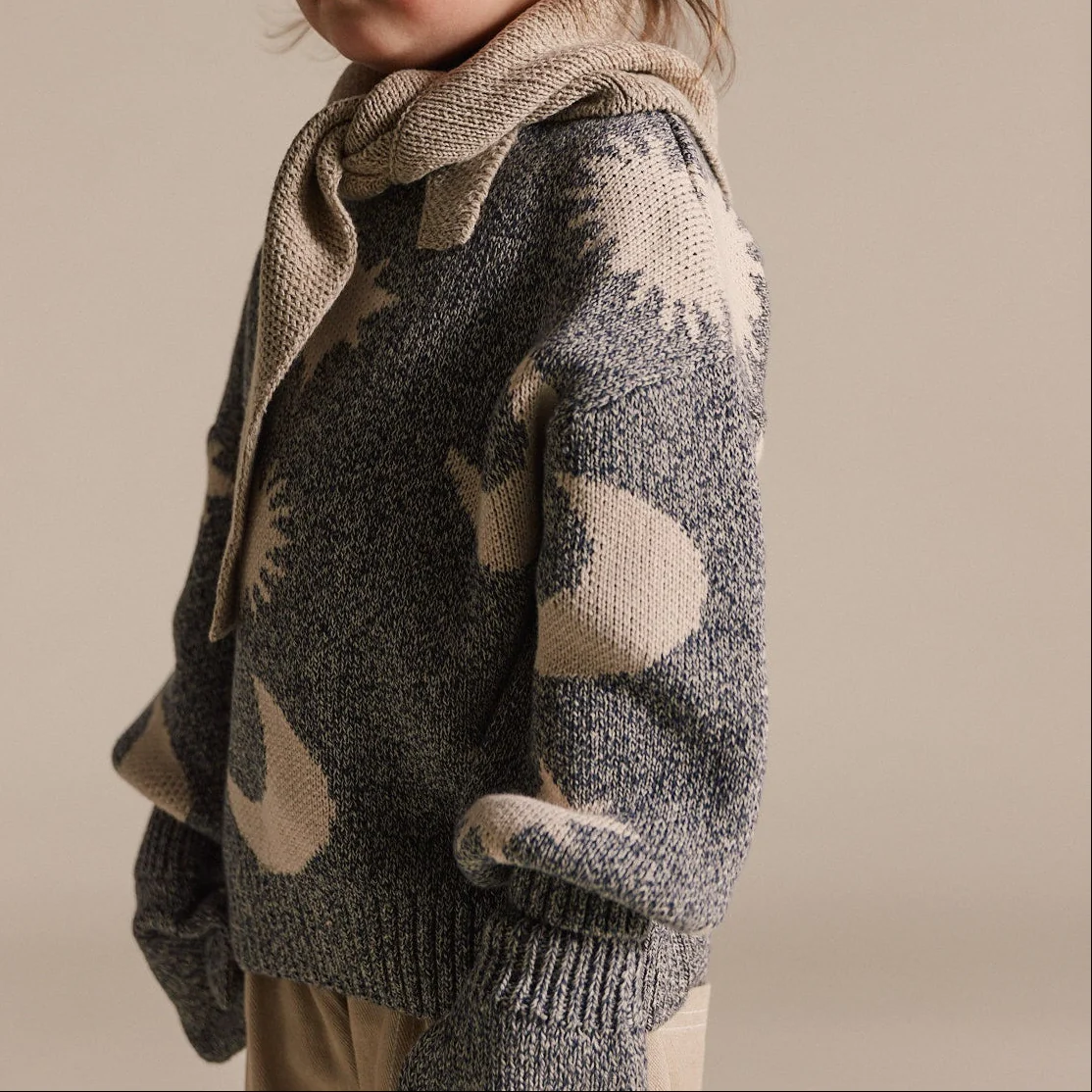 Cozmo Midnight Moon Star Print Knitted Sweater - Image 4