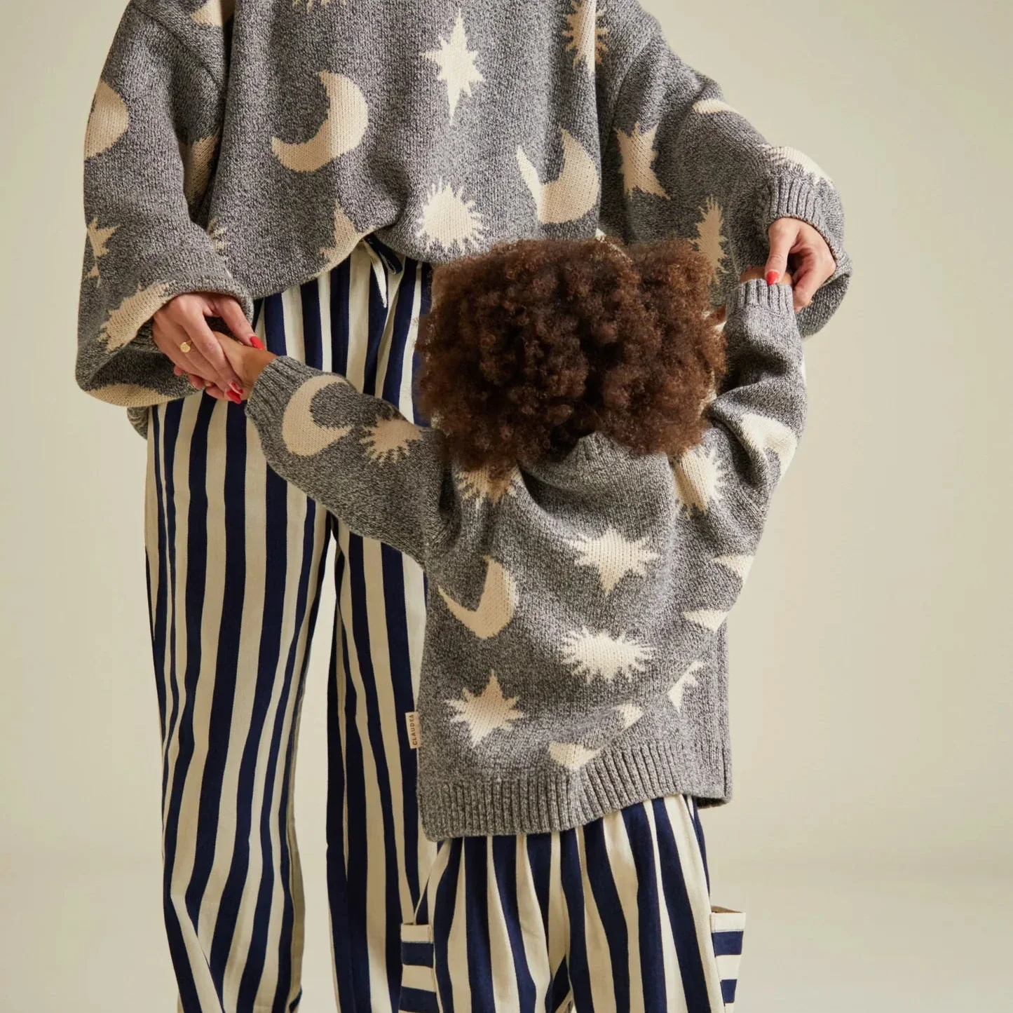 Cozmo Midnight Moon Star Print Knitted Sweater - Image 5
