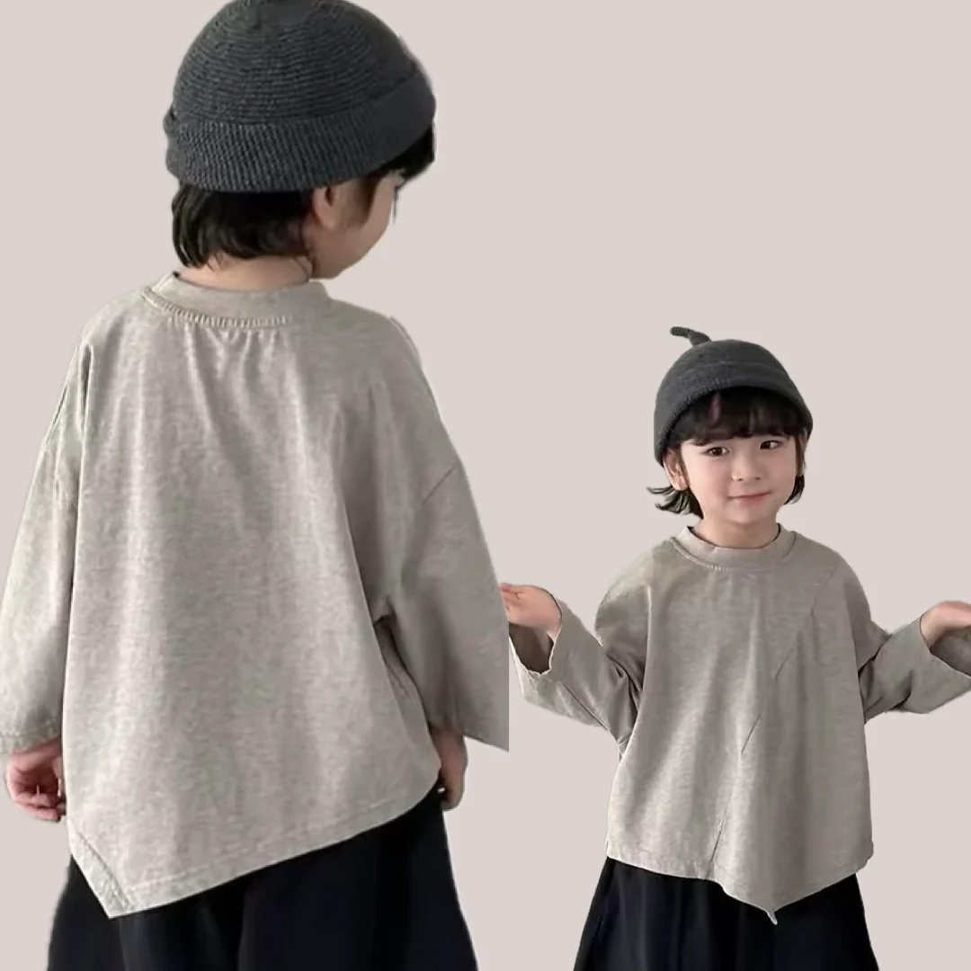Cristo Cross Seam Long Sleeve Tee (Beige)