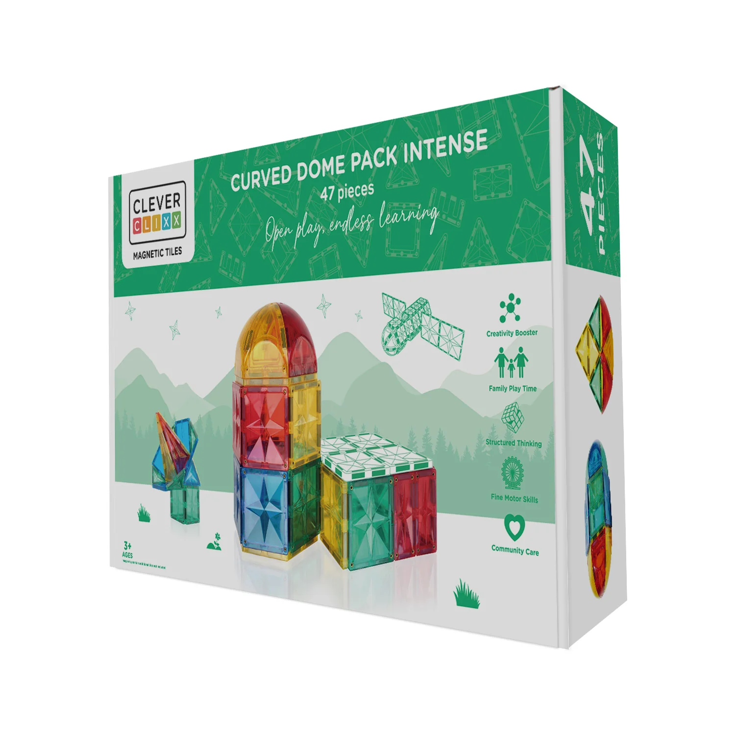 Curved Dome Pack Intense Magnetic Tiles 47 Pieces - Image 6