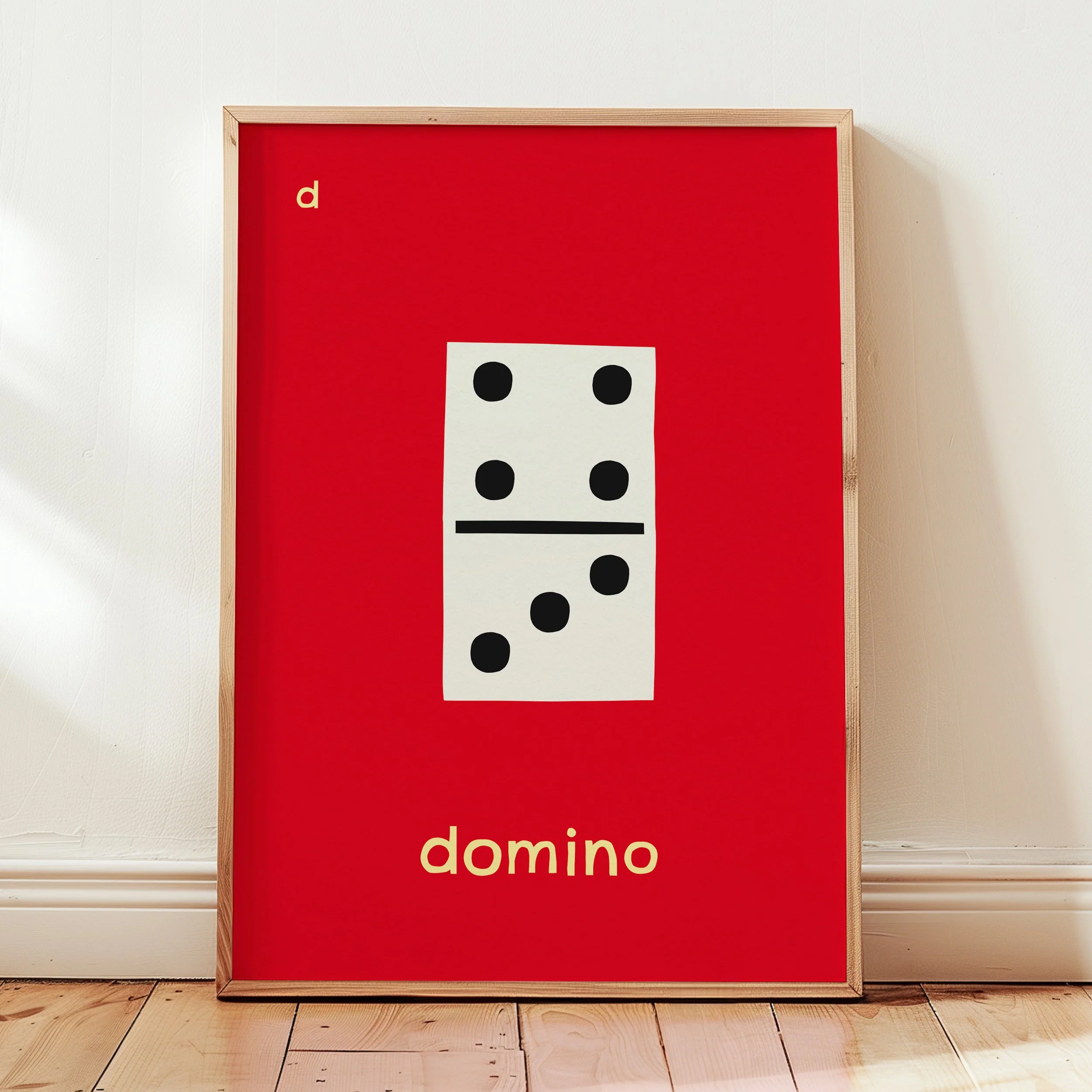 D for Domino- Alphabet Art Print - Image 2