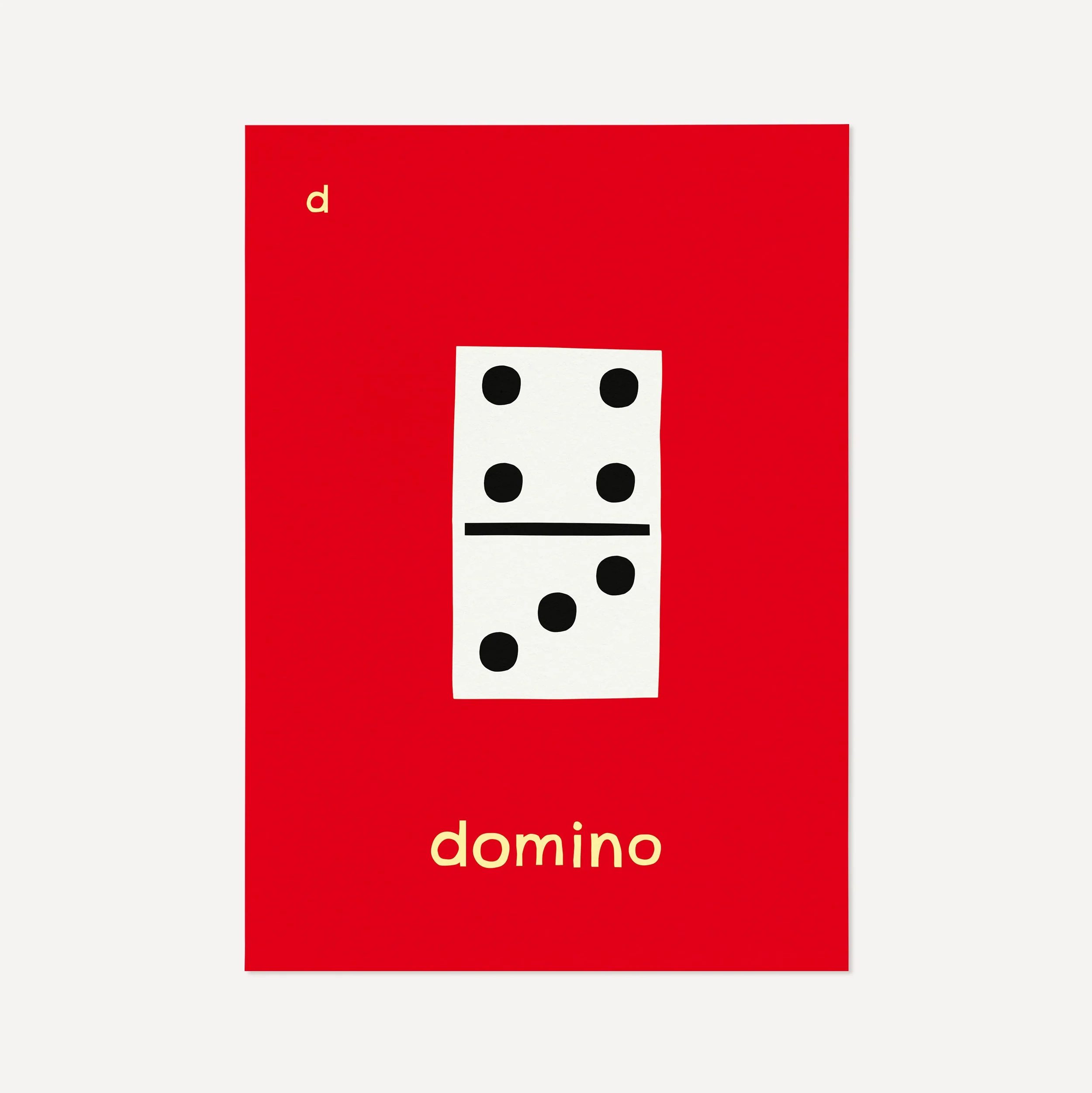 D for Domino- Alphabet Art Print - Image 3