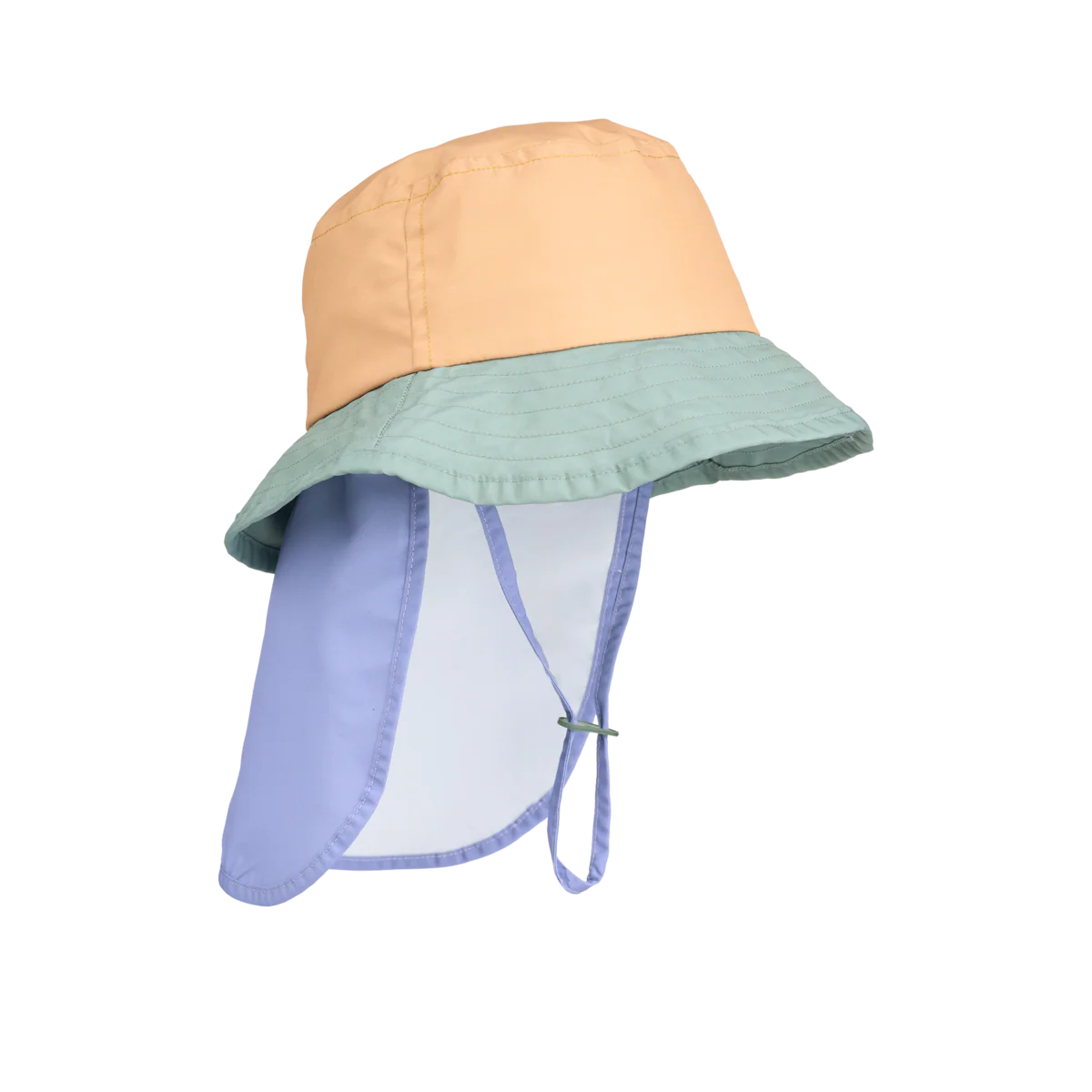 Damona Colour Block Sun and Neck Protector Hat (Peppermint Multi Mix)
