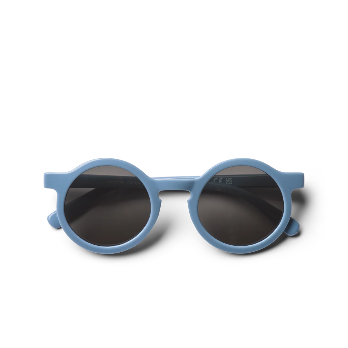 Darla Retro Round Sunglasses (Beach Blue) - Image 2
