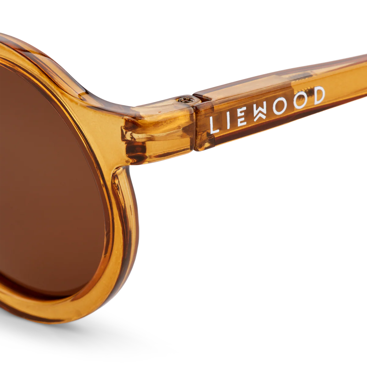 Darla Retro Round Sunglasses (Mustard Transparent) - Image 4