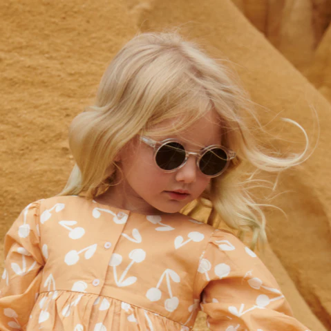 Darla Retro Round Sunglasses (Rose Transparent) - Image 2
