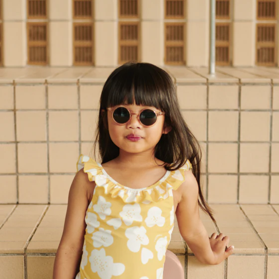 Darla Retro Round Sunglasses (Rose Transparent) - Image 3