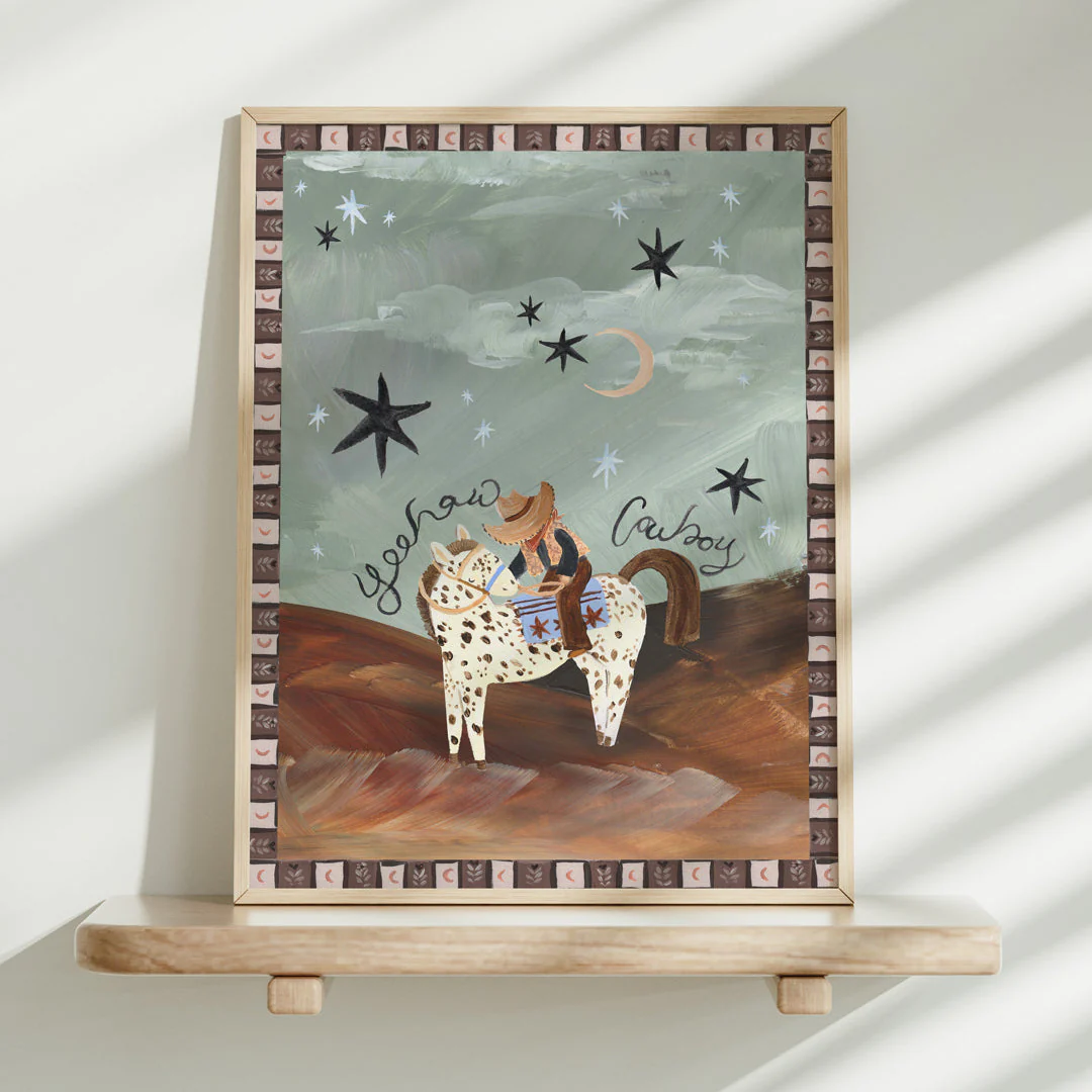 Desert Cowboy - Horse Art Print - Image 2