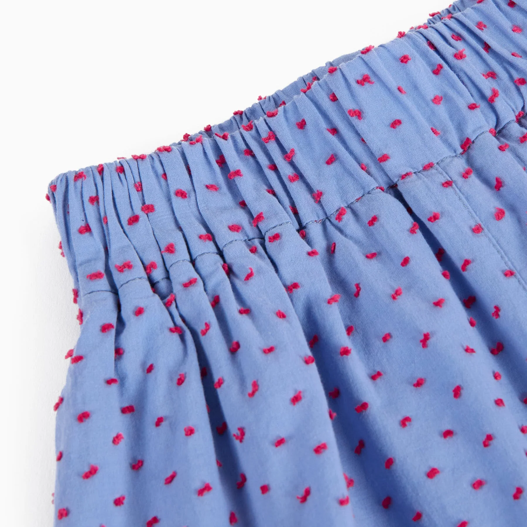Elsa Dot Cropped Wide Leg Trousers (Ruby Freckles) - Image 3