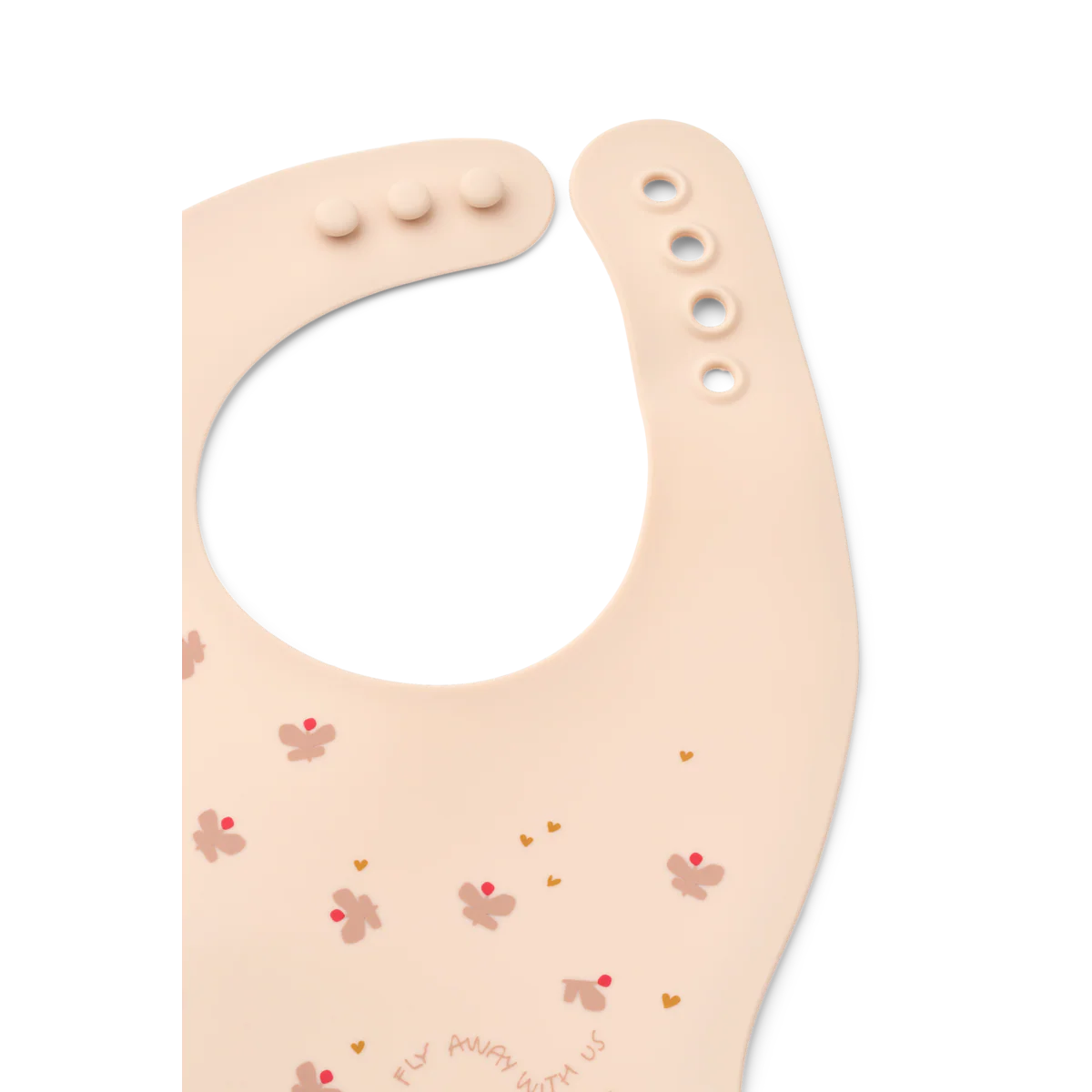 Ember Foldable Butterfly Print Silicone Bib Pack of 2 (Apple Blossom) - Image 3
